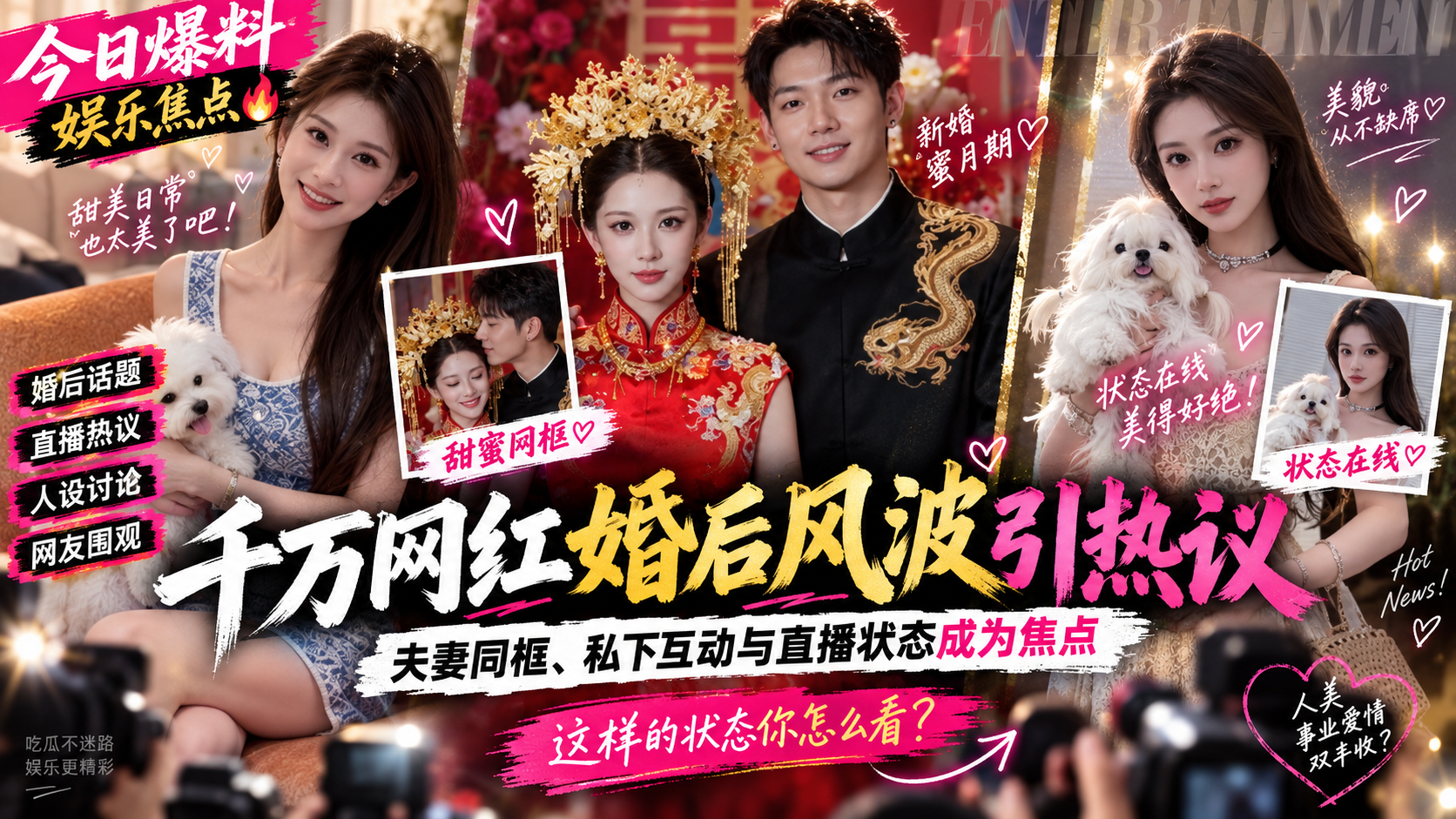 【网红黑料】抖音千万网红 梅尼耶 新婚蜜月期撩妹操粉 妻子黄婉均直播怒撕 宠妻人设彻底崩盘！